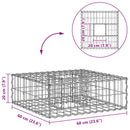 Gabion højbed Sølv