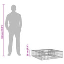 Gabion højbed Sølv