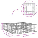 Gabion højbed Sølv