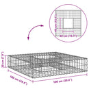 Gabion højbed Sølv