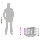 Gabion højbed Sølv