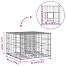 Gabion højbed Sølv