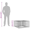 Gabion højbed Sølv