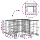 Gabion højbed Sølv