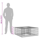 Gabion højbed Sølv