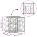 Gabion højbed Sølv