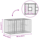 Gabion højbed Sølv