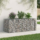Gabion højbed Sølv