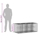 Gabion højbed Sølv