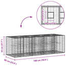 Gabion højbed Sølv