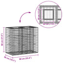 Gabion højbed Sølv