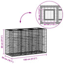 Gabion højbed Sølv