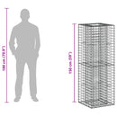 Gabion højbed Sølv