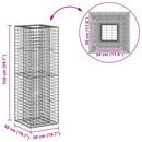 Gabion højbed Sølv