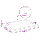 Brusebund Tray med Dots 90 x 70 x 4 cm ABS Sort