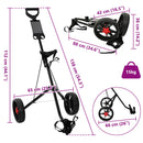 Golf Trolley Sort 66 x 65 x 112 cm Jern