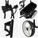 Golf Trolley med sæde Sort og Hvid 100 x 60 x 130 cm Jern