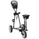 Golf Trolley med sæde Sort og Hvid 100 x 60 x 130 cm Jern