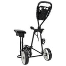Golf Trolley med sæde Sort og Hvid 100 x 60 x 130 cm Jern