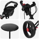 Golf Trolley med sæde Sort 95 x 69 x 114 cm Jern