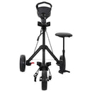 Golf Trolley med sæde Sort 95 x 69 x 114 cm Jern