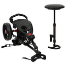 Golf Trolley med sæde Sort 95 x 69 x 114 cm Jern