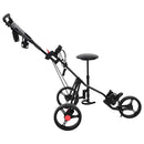 Golf Trolley med sæde Sort 95 x 69 x 114 cm Jern