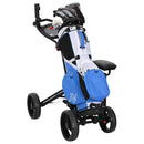 Golf Trolley med sæde Sort Aluminium Sammenklappelig