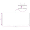 Balkon Afskærmning 180 x 400 cm Stof med PU-belægning Bordeaux