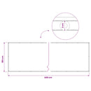 Balkon Afskærmning 180 x 600 cm Stof med PU-belægning Bordeaux