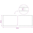 Balkon Afskærmning 180 x 700 cm Stof med PU-belægning Bordeaux