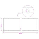 Balkon Afskærmning 180 x 800 cm Stof med PU-belægning Bordeaux