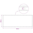 Balkon Afskærmning 200 x 500 cm Stof med PU-belægning Bordeaux