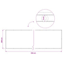 Balkon Afskærmning 200 x 700 cm Stof med PU-belægning Bordeaux