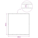 Balkon Afskærmning 200 x 200 cm Stof med PU-belægning