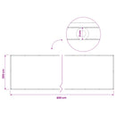 Balkon Afskærmning 200 x 800 cm Stof med PU-belægning