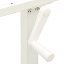 Bord med opbevaring Hvid og Naturlig 140 x 60 cm Massivt Eg Træ