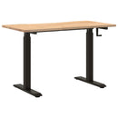 Bord med opbevaring Sort og naturlig 120 x 60 cm Massivt Eg Træ