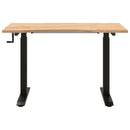 Bord med opbevaring Sort og naturlig 120 x 60 cm Massivt Eg Træ