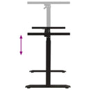 Bord med opbevaring Sort og naturlig 120 x 60 cm Massivt Eg Træ