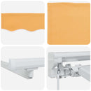 Manuel markise-ramme med LED-lys Sandfarvet 3 x 2 m