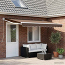 Udtrækkelig markise Gråbrun 4 × 3 m 100% Polyester og Aluminium