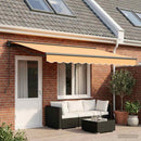 Udtrækkelig markise Sandfarvet 4 × 3 m Polyester og Aluminium