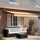 Udtrækkelig markise Sandfarvet 350 x 250 cm Polyester