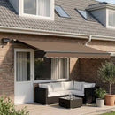Udtrækkelig markise Gråbrun 600 × 300 cm Stof og aluminium
