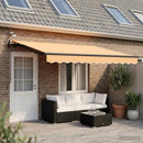 Udtrækkelig markise Sandfarvet 500 × 300 cm Polyester