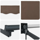 Udtrækkelig markise Gråbrun 4 × 3 m 100% Polyester og Aluminium