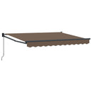 Udtrækkelig markise Gråbrun 4 × 3 m 100% Polyester og Aluminium