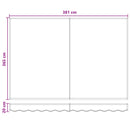 Utrækkelig Markise Lys Grå og Hvid 400 × 350 cm