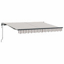 Utrækkelig Markise Lys Grå og Hvid 500 × 300 cm